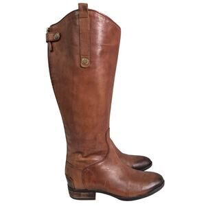 Sam Edelman Penny/Whiskey Brown Soft Leather Boots Sz 7/37 M